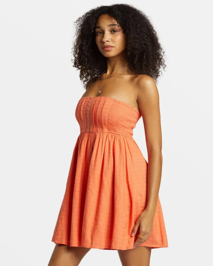 Womens Summers End Mini Dress Sweet Papaya Billabong Dresses Womens Summers End Mini Dress Sweet Papaya Billabong Dresses