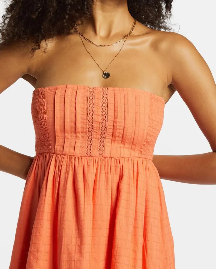 Womens Summers End Mini Dress Sweet Papaya Billabong Dresses Womens Summers End Mini Dress Sweet Papaya Billabong Dresses