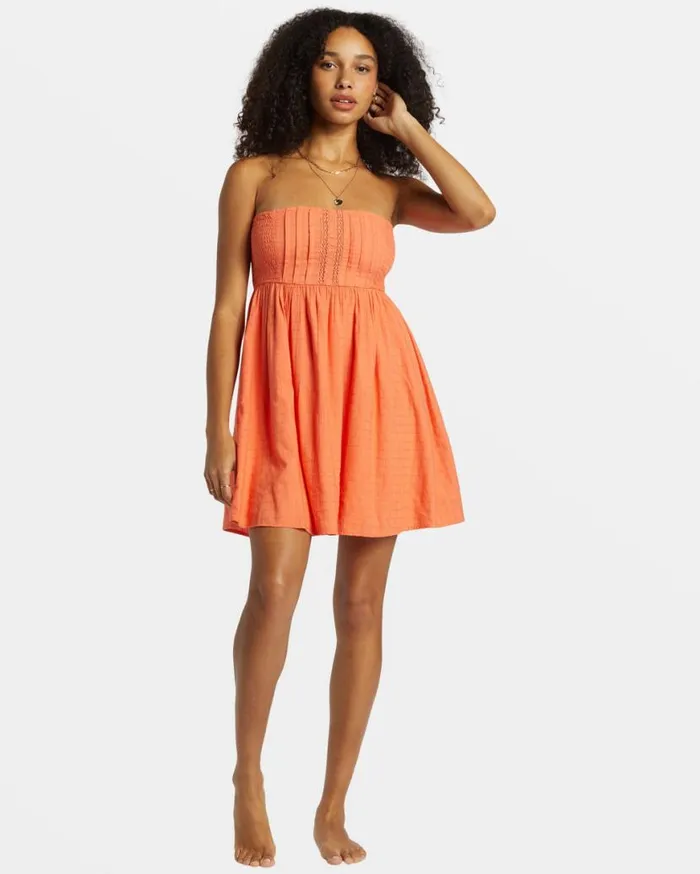 Womens Summers End Mini Dress Sweet Papaya Billabong Dresses Womens Summers End Mini Dress Sweet Papaya Billabong Dresses