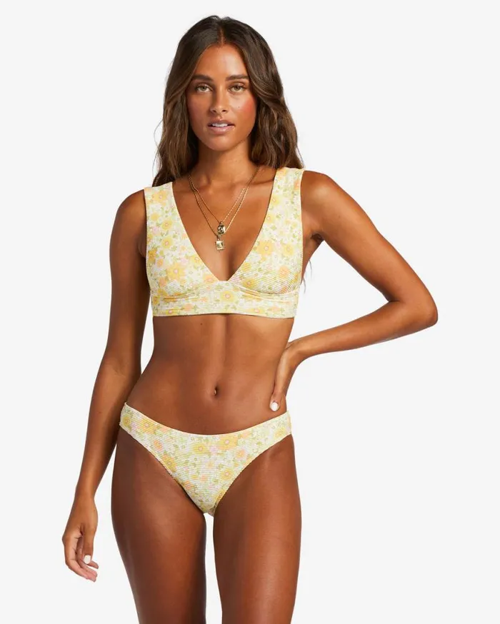 Womens Sun Worshipper Tanlines Plunge Bikini Top Multi Billabong Bikini Tops