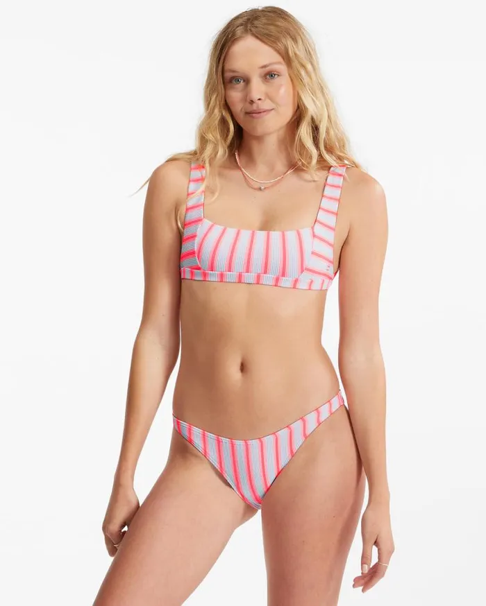 Womens Surf Stripe Tropic LowRise Bikini Bottoms Morning Sky Billabong Bikini Bottoms
