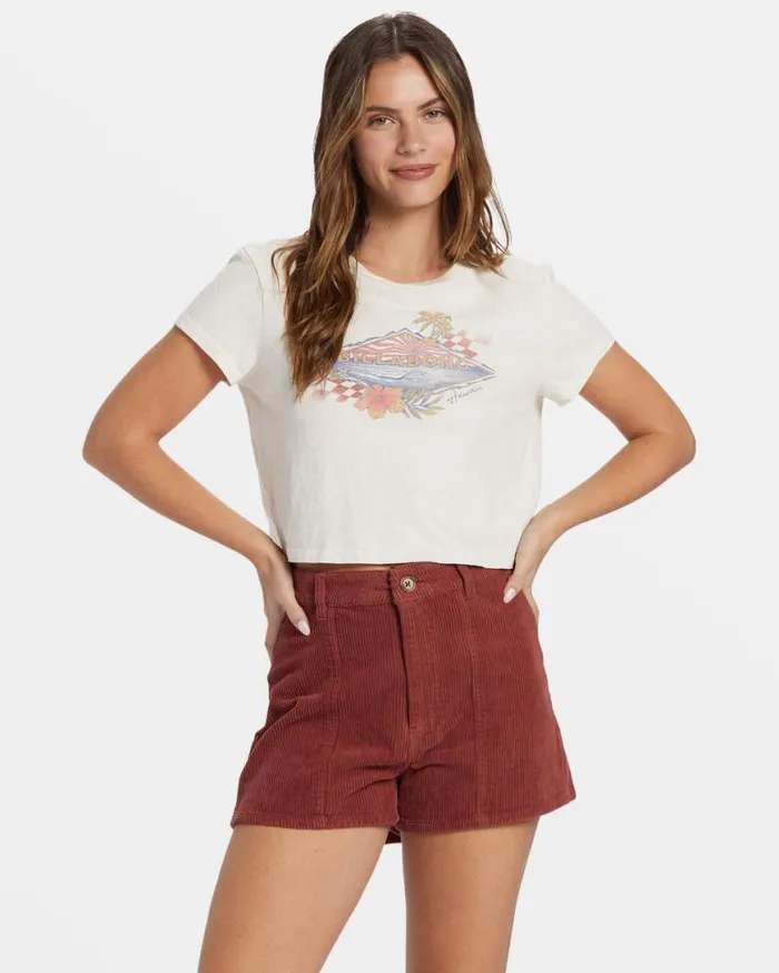 Womens Surfing Solo TShirt White Cap Billabong Graphic Tees and Tanks