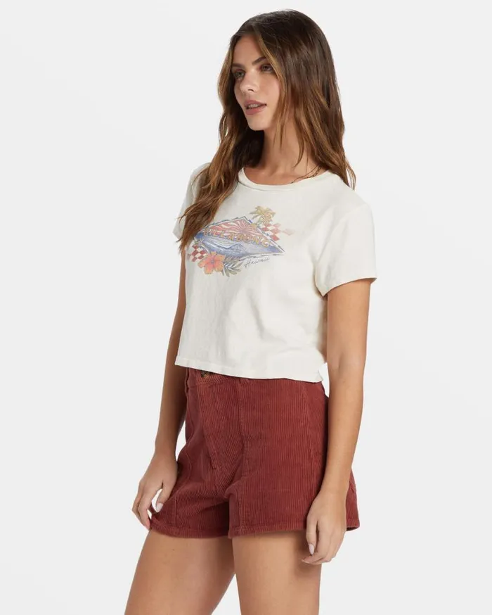 Womens Surfing Solo TShirt White Cap Billabong Graphic Tees and Tanks