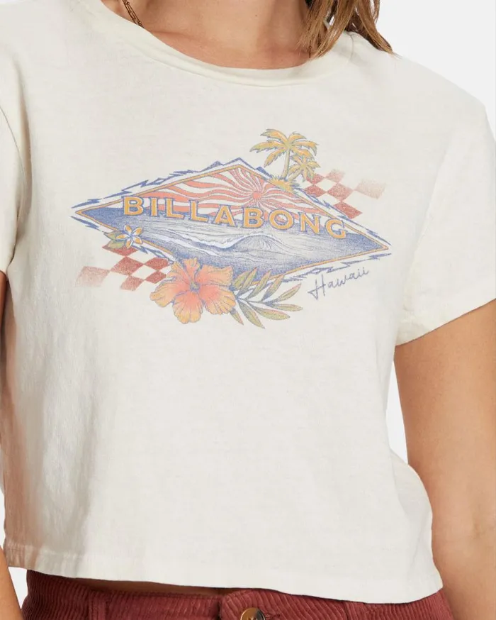Womens Surfing Solo TShirt White Cap Billabong Graphic Tees and Tanks