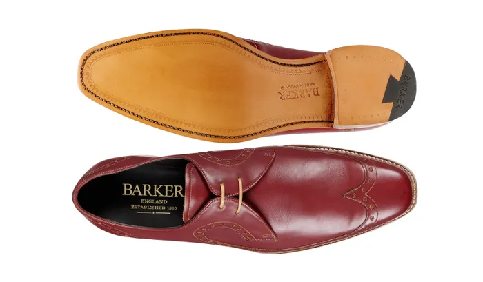 Woody 8211 Rum Mustard Calf Mens Barker Shoes Mens Brogues