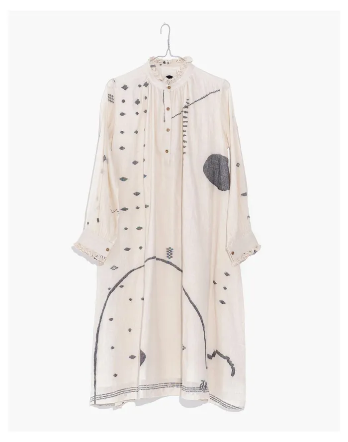 World Of Crow Abstract Flared Dress Off White Women Madewell Dresses World Of Crow Abstract Flared Dress Off White Women Madewell Dresses