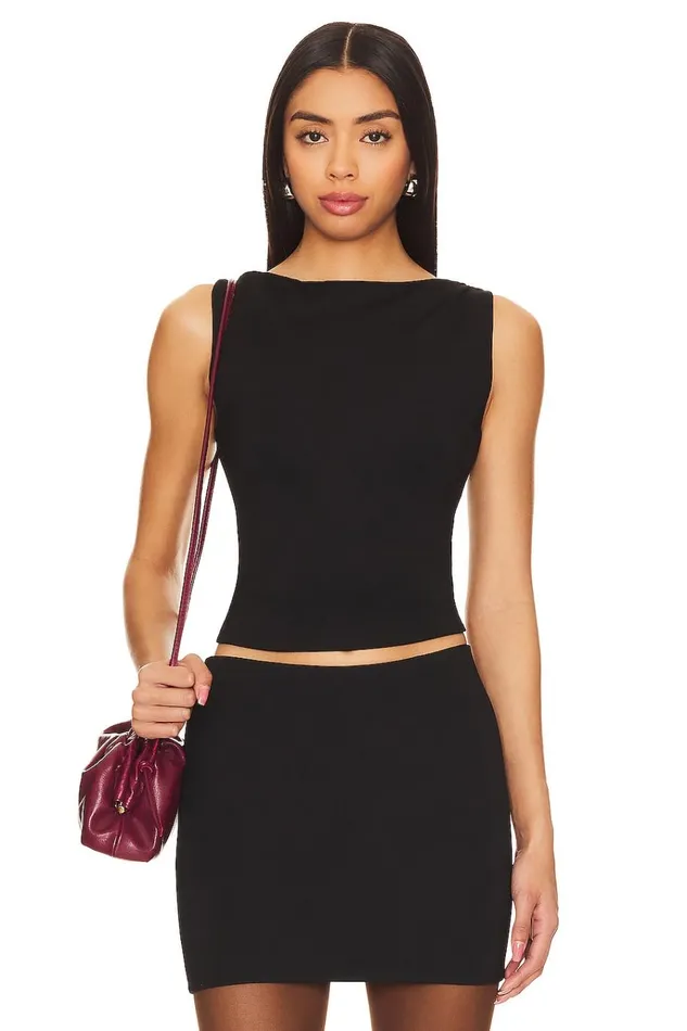 X Anja Dujakovi Lainey Top Black Women Lovers Friends Tops