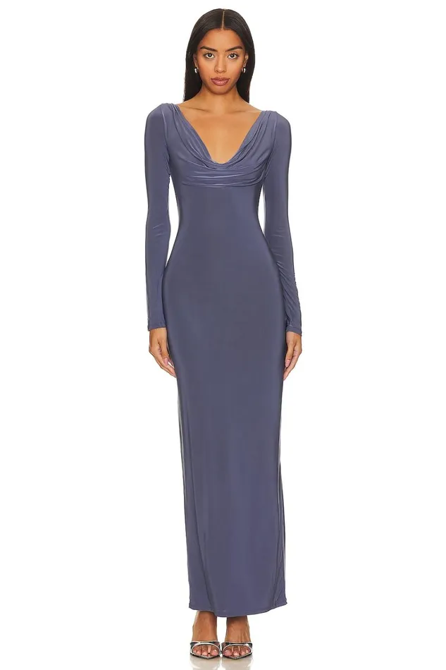 X Rachel Jaya Maxi Dress Slate Blue Women Lovers Friends Dresses