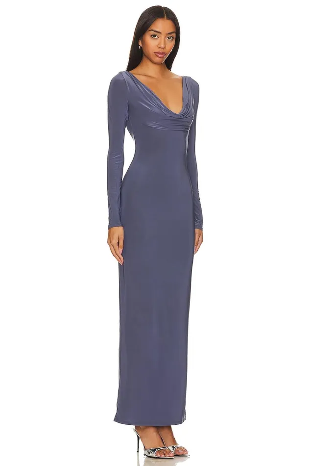 X Rachel Jaya Maxi Dress Slate Blue Women Lovers Friends Dresses