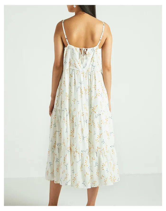X Reistor Tiered Midi Dress Ivory White Women Madewell Dresses X Reistor Tiered Midi Dress Ivory White Women Madewell Dresses