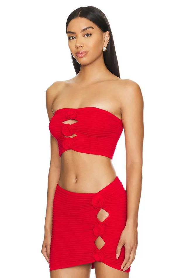 Ziona Tube Top Red Women Lovers Friends Tops